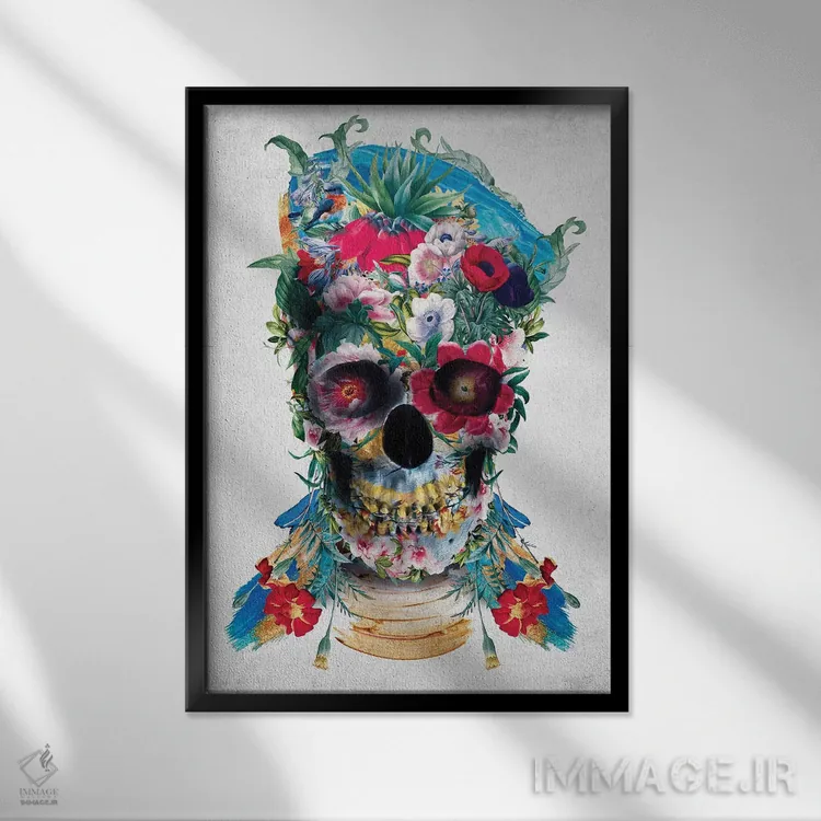 تابلو دکوراتیو زامبی اثر ریزا پکر - نمای قابدار مشکی