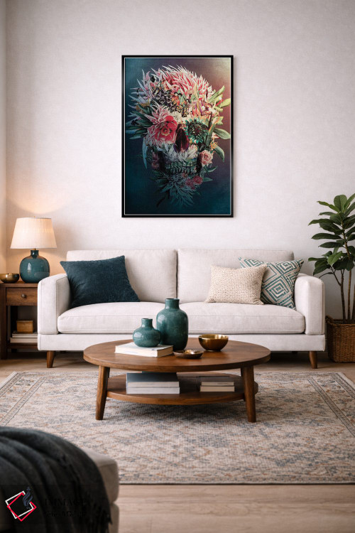 تابلو دکوراتیو جمجمه بازسازی II اثر ریزا پکر - D4B