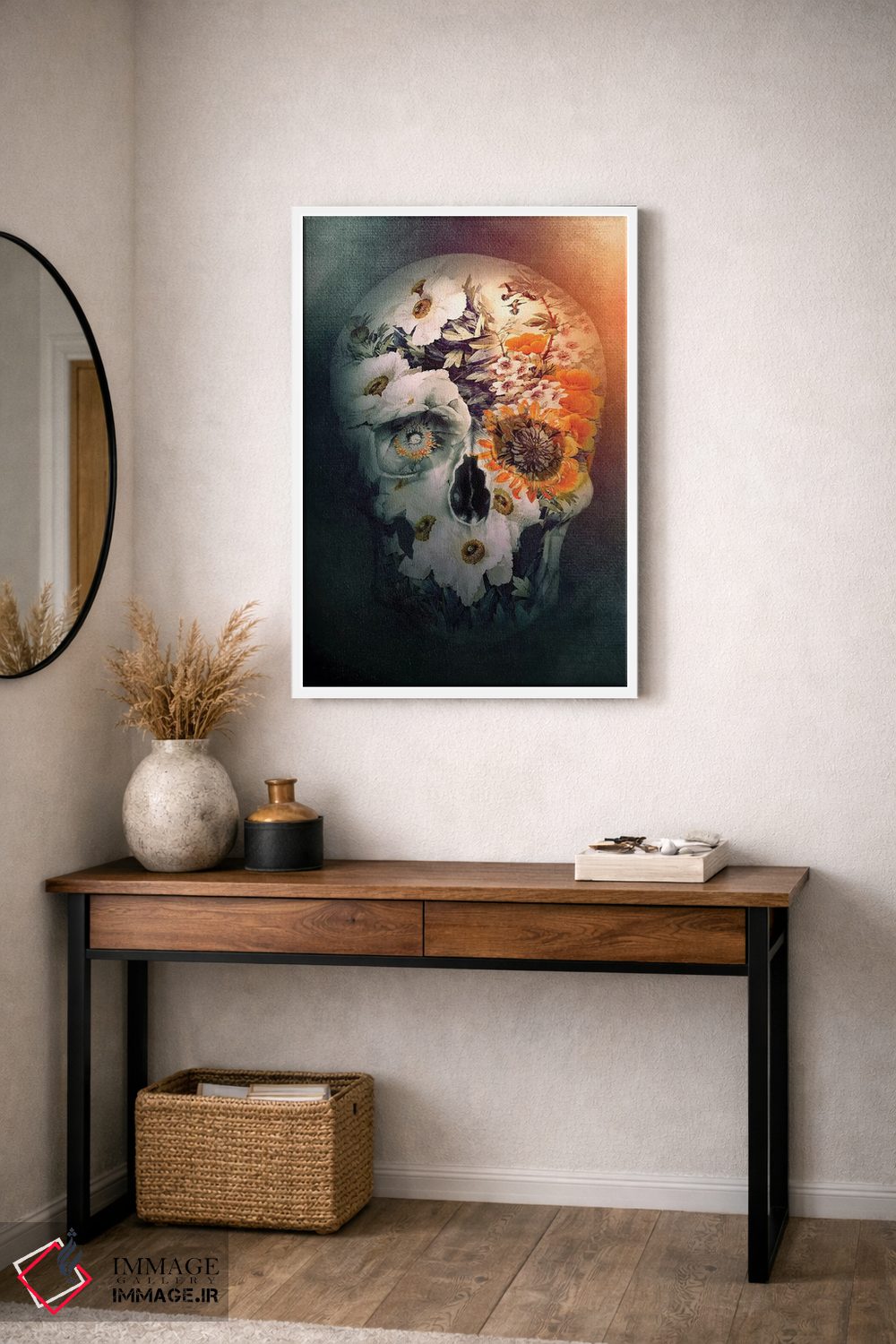 تابلو دکوراتیو طبیعت بی جان جمجمه اثر ریزا پکر - D4W