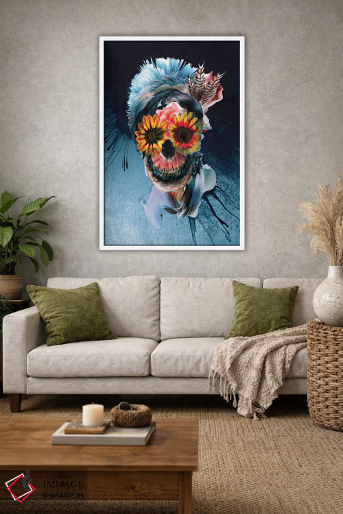 تابلو دکوراتیو زن جمجمه اثر ریزا پکر - D1W