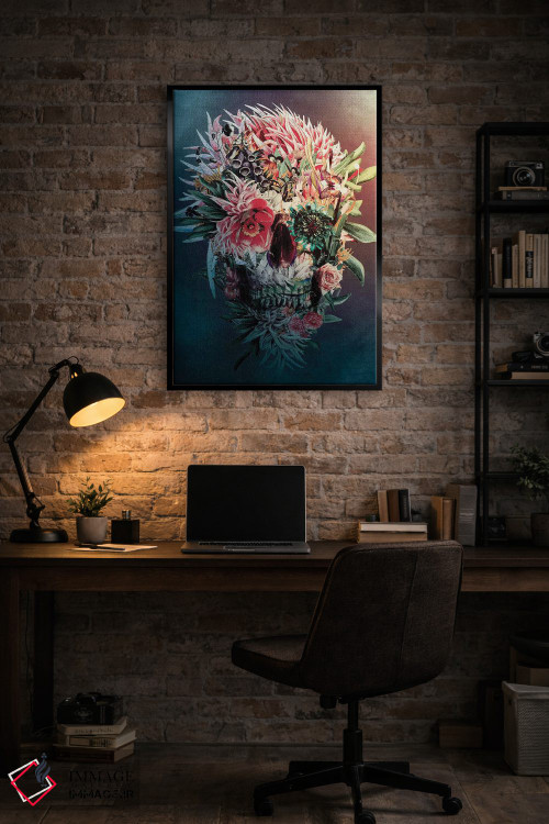 تابلو دکوراتیو جمجمه بازسازی II اثر ریزا پکر - D5B