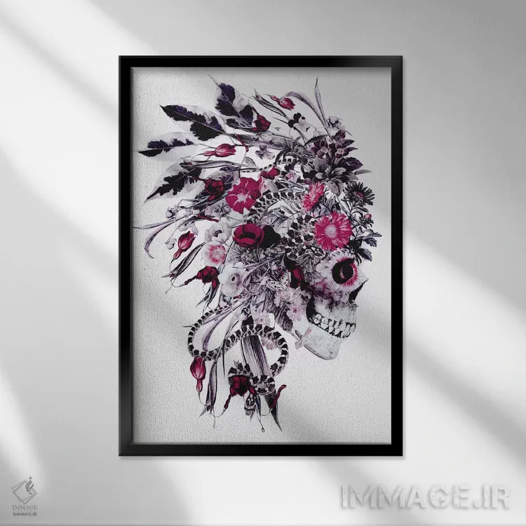 تابلو دکوراتیو یادگاری مرگ رئیس اثر ریزا پکر - نمای قابدار مشکی