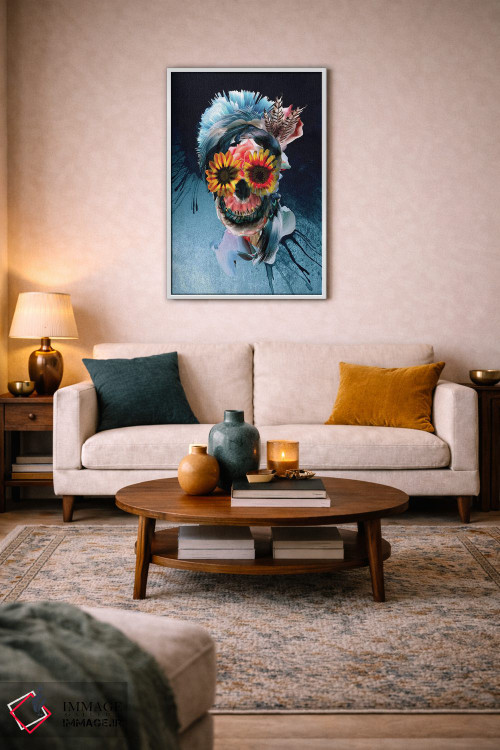 تابلو دکوراتیو زن جمجمه اثر ریزا پکر - D2W