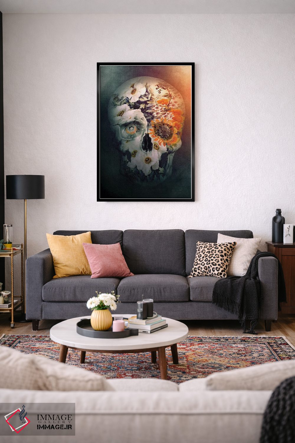 تابلو دکوراتیو طبیعت بی جان جمجمه اثر ریزا پکر - D5B