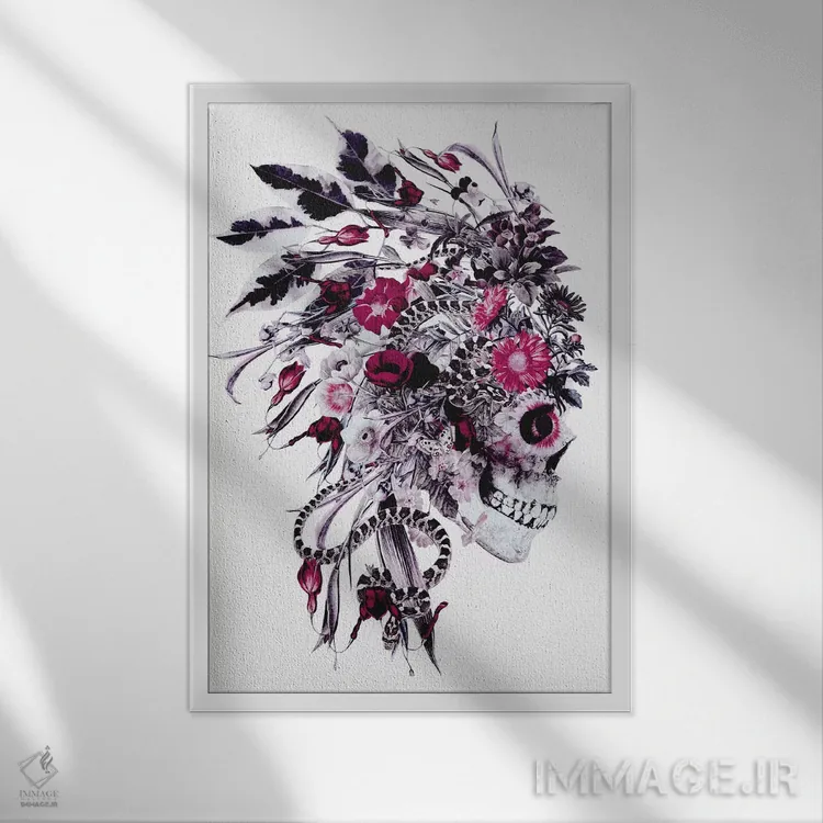 تابلو دکوراتیو یادگاری مرگ رئیس اثر ریزا پکر - نمای قابدار سفید