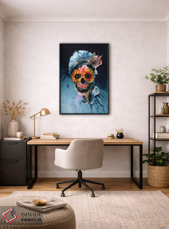 تابلو دکوراتیو زن جمجمه اثر ریزا پکر - D3B