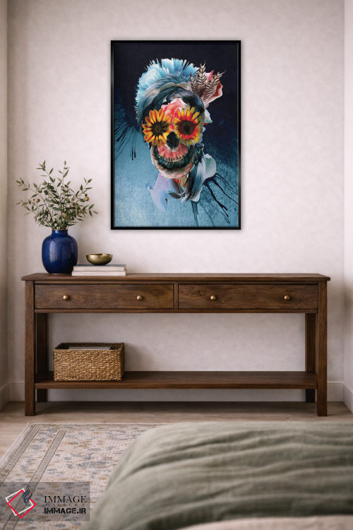 تابلو دکوراتیو زن جمجمه اثر ریزا پکر - D4B