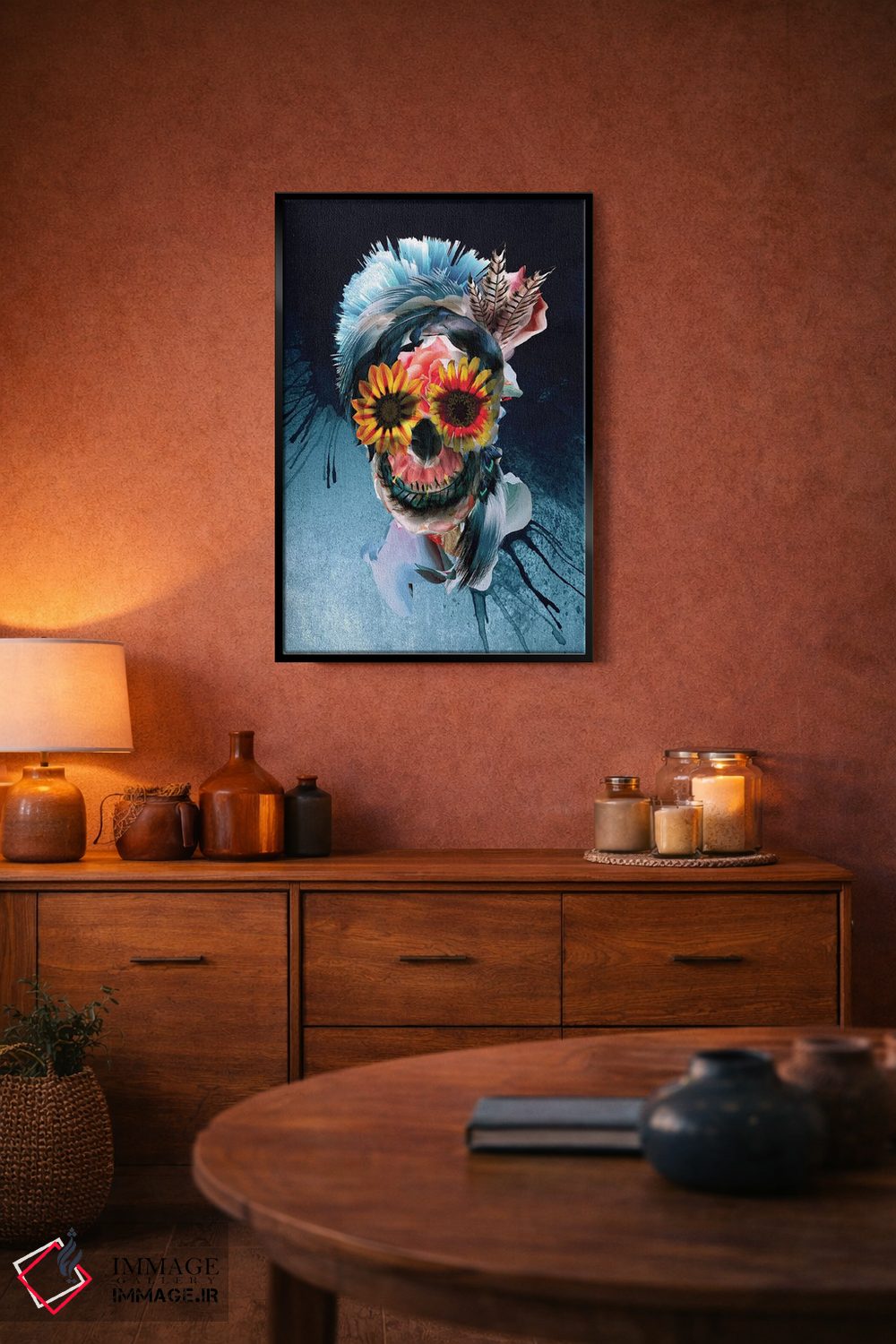 تابلو دکوراتیو زن جمجمه اثر ریزا پکر - D5B