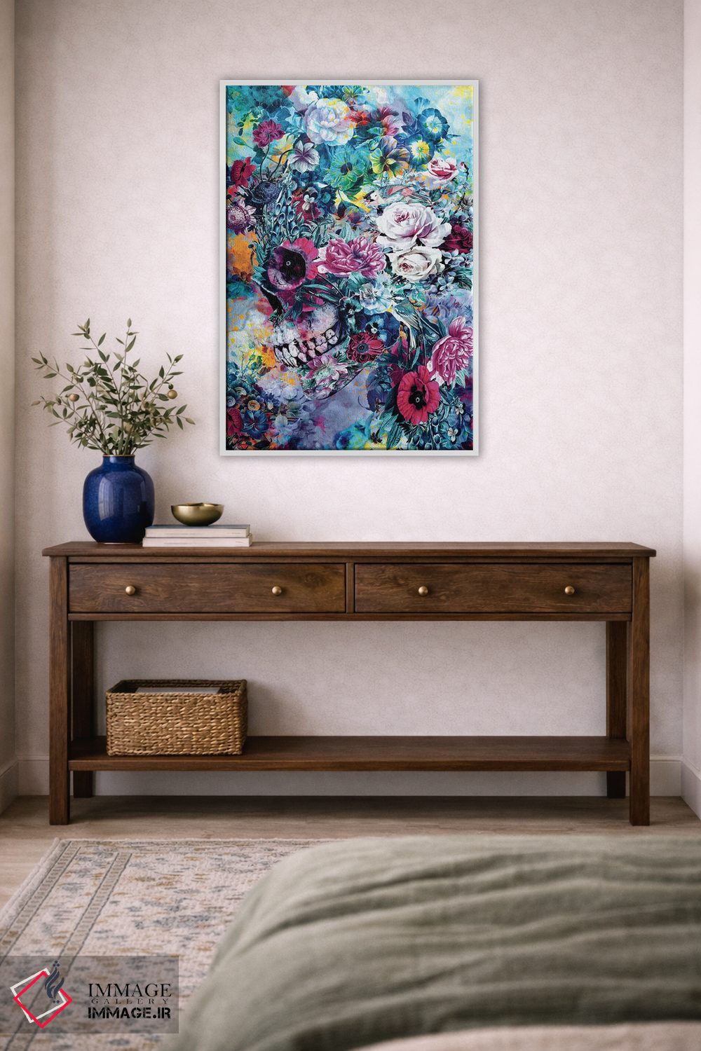 تابلو دکوراتیو جمجمه سورئال اثر ریزا پکر - D2W