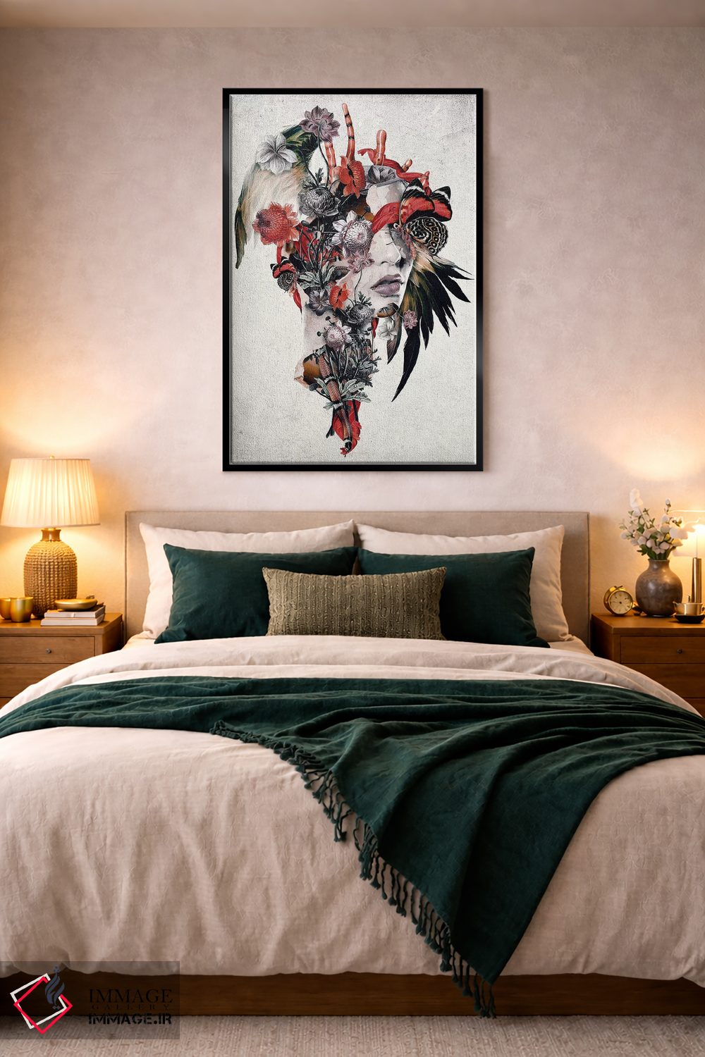 تابلو دکوراتیو زن سورئال اثر ریزا پکر - D4B