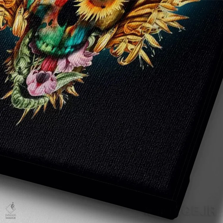 تابلو دکوراتیو درخشان I اثر ریزا پکر - نمای نزدیک بافت بوم