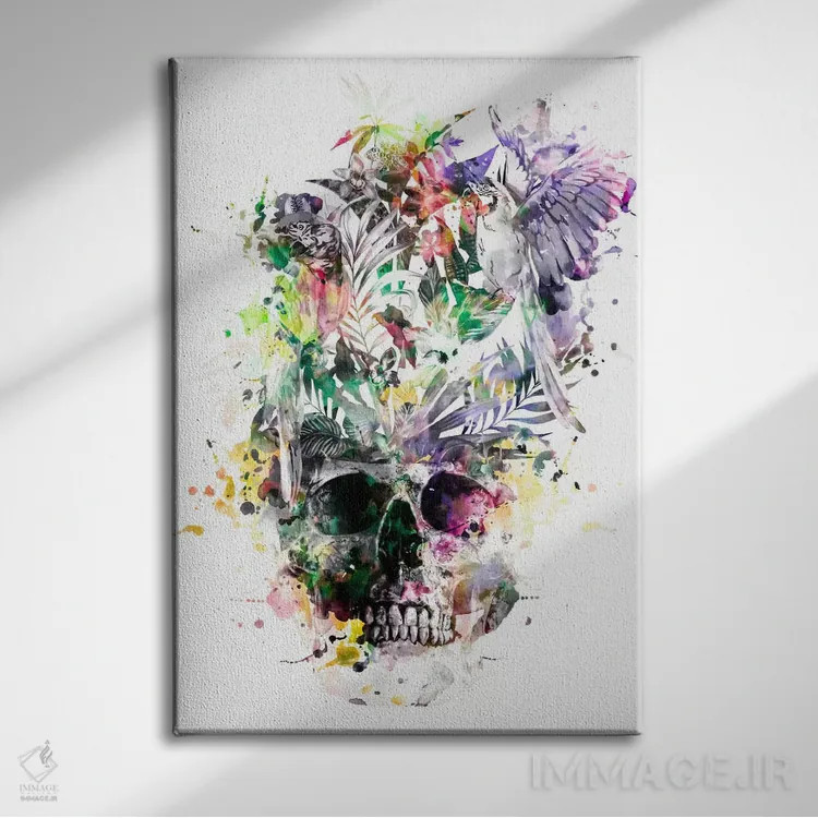 تابلو دکوراتیو طوطی ها II اثر ریزا پکر - نمای روبهرو روی دیوار