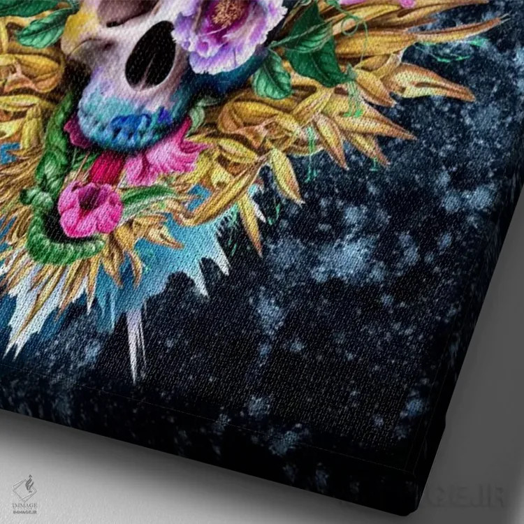 تابلو دکوراتیو درخشان VI اثر ریزا پکر - نمای نزدیک بافت بوم