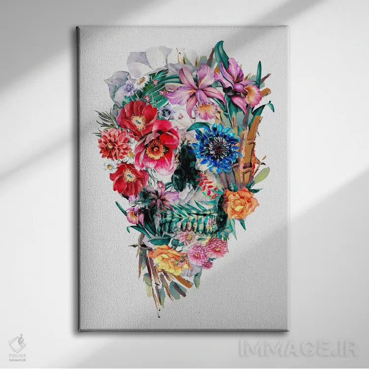 تابلو دکوراتیو مومنتو موری VI اثر ریزا پکر - نمای روبهرو روی دیوار