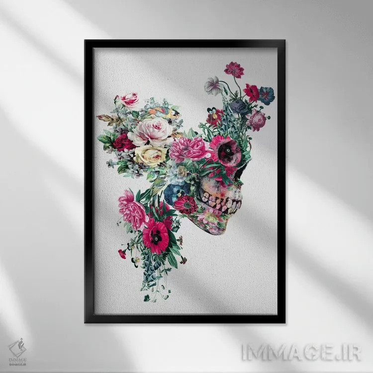 تابلو دکوراتیو VII اثر ریزا پکر - نمای قابدار مشکی