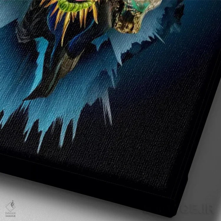 تابلو دکوراتیو درخشان III اثر ریزا پکر - نمای نزدیک بافت بوم