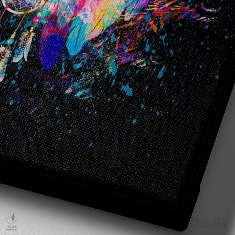 تابلو دکوراتیو روح وحشی اثر ریزا پکر - نمای نزدیک بافت بوم