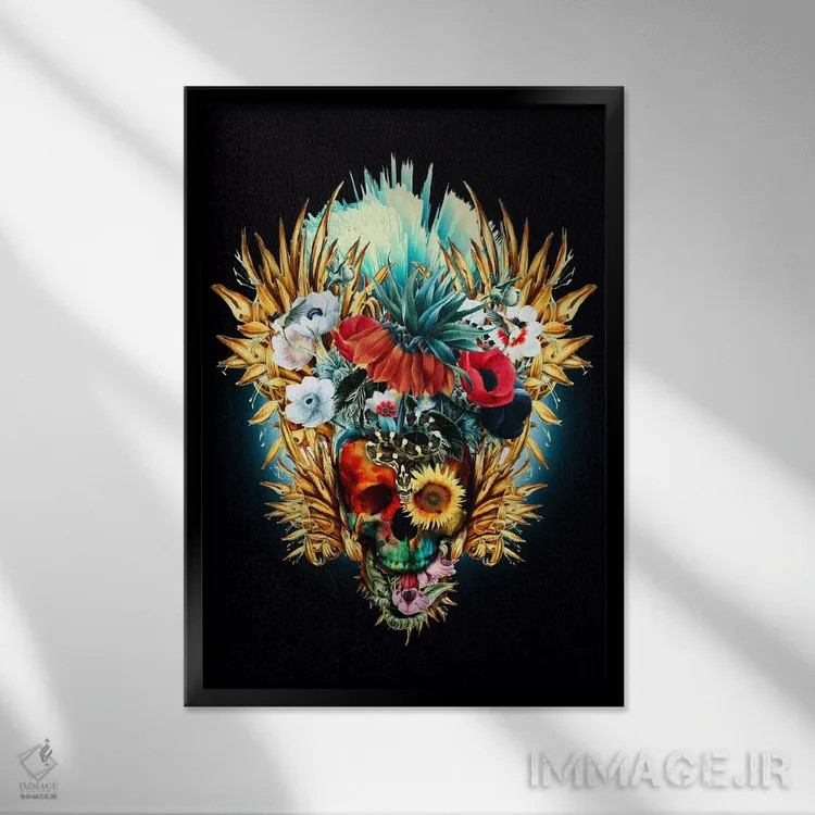 تابلو دکوراتیو درخشان I اثر ریزا پکر - نمای قابدار مشکی