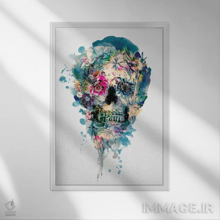 تابلو دکوراتیو ST III اثر ریزا پکر - نمای قابدار سفید