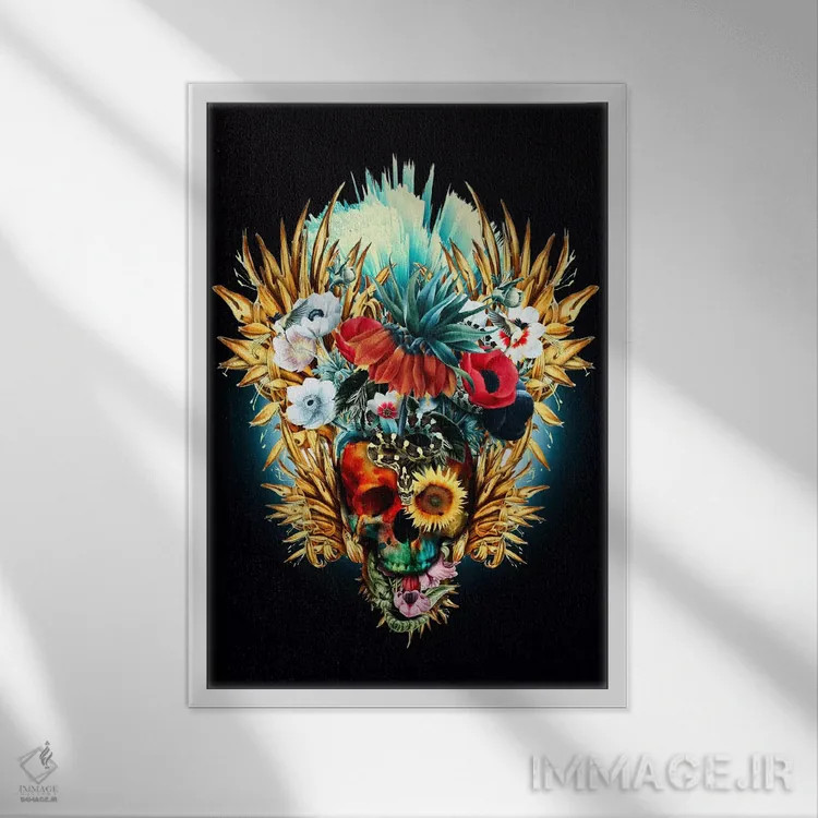 تابلو دکوراتیو درخشان I اثر ریزا پکر - نمای قابدار سفید