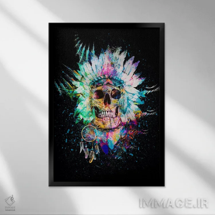 تابلو دکوراتیو روح وحشی اثر ریزا پکر - نمای قابدار مشکی