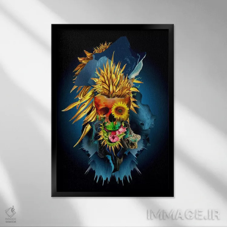 تابلو دکوراتیو درخشان III اثر ریزا پکر - نمای قابدار مشکی