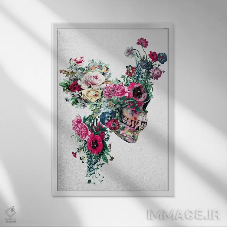 تابلو دکوراتیو VII اثر ریزا پکر - نمای قابدار سفید