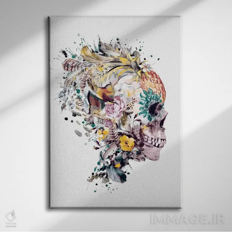 تابلو دکوراتیو مومنتو موری VII اثر ریزا پکر - نمای روبهرو روی دیوار