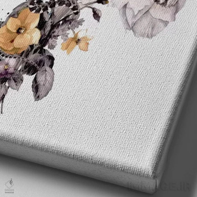 تابلو دکوراتیو مومنتو موری X اثر ریزا پکر - نمای نزدیک بافت بوم