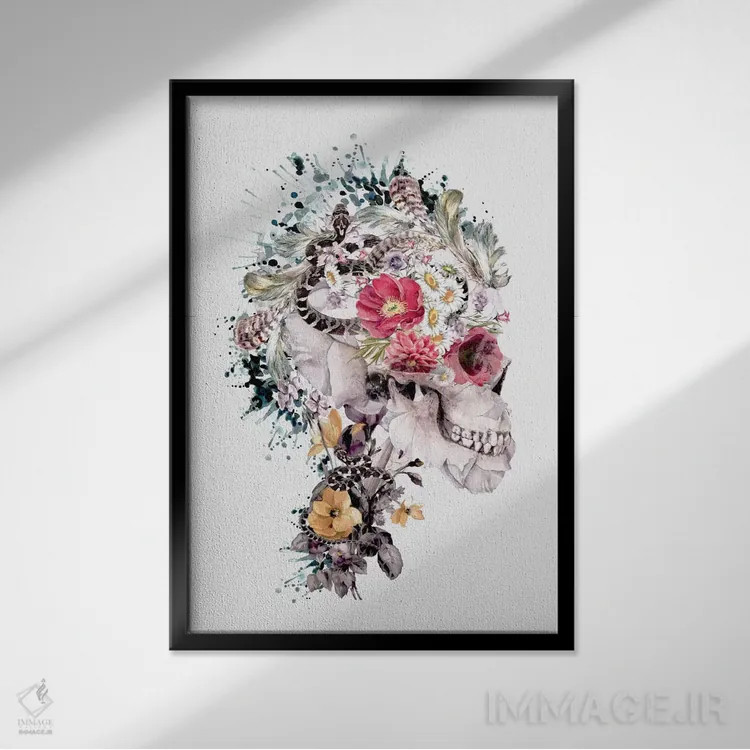 تابلو دکوراتیو مومنتو موری X اثر ریزا پکر - نمای قابدار مشکی