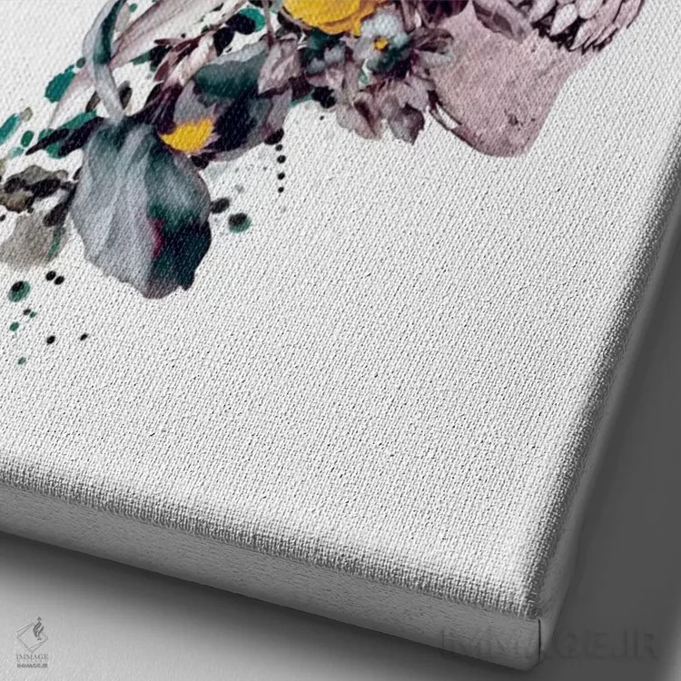 تابلو دکوراتیو مومنتو موری VII اثر ریزا پکر - نمای نزدیک بافت بوم