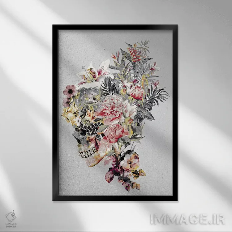 تابلو دکوراتیو XII اثر ریزا پکر - نمای قابدار مشکی