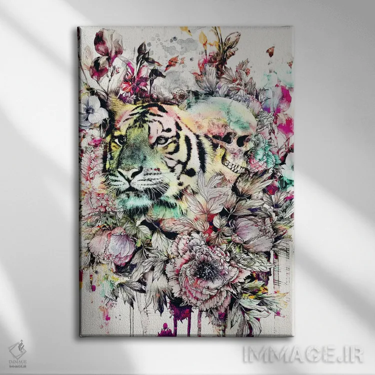 تابلو دکوراتیو تایگر VI اثر ریزا پکر - نمای روبهرو روی دیوار