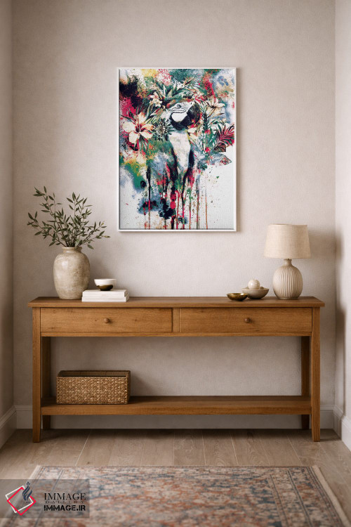 تابلو دکوراتیو طوطی اثر ریزا پکر - D1W