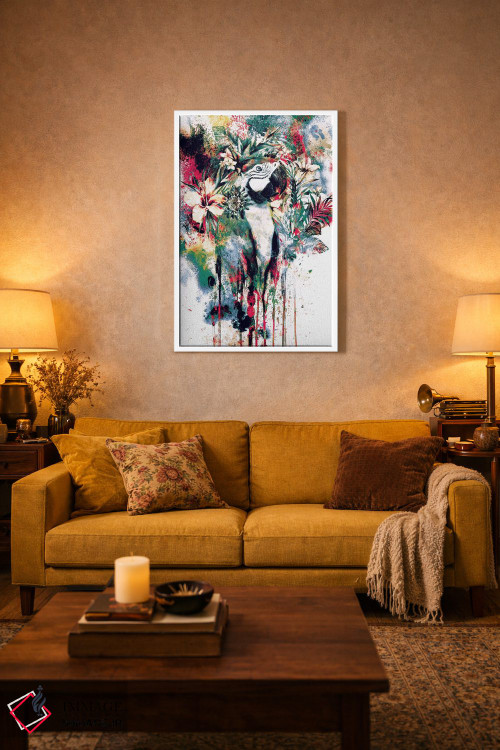 تابلو دکوراتیو طوطی اثر ریزا پکر - D2W