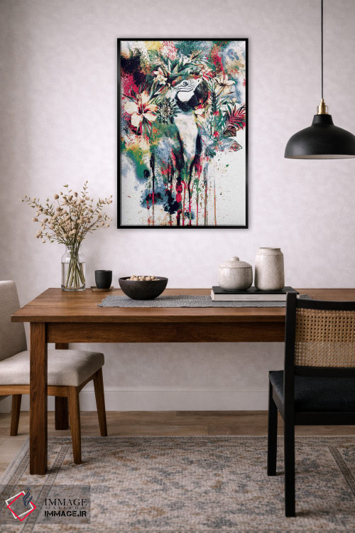 تابلو دکوراتیو طوطی اثر ریزا پکر - D3B