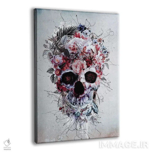 تابلو دکوراتیو جمجمه گل دار RPE اثر ریزا پکر - نمای پرسپکتیو محصول