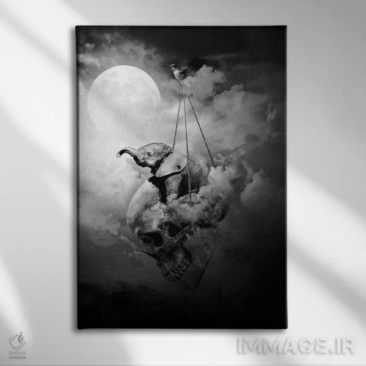 تابلو دکوراتیو سفر اثر ریزا پکر - نمای روبهرو روی دیوار