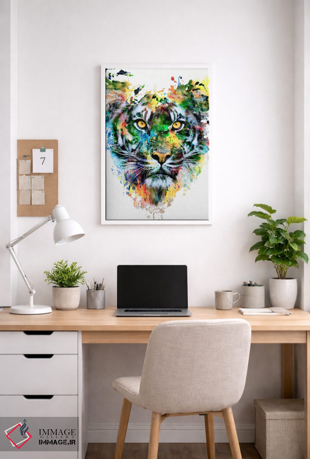 تابلو دکوراتیو تایگر IV اثر ریزا پکر - D3W