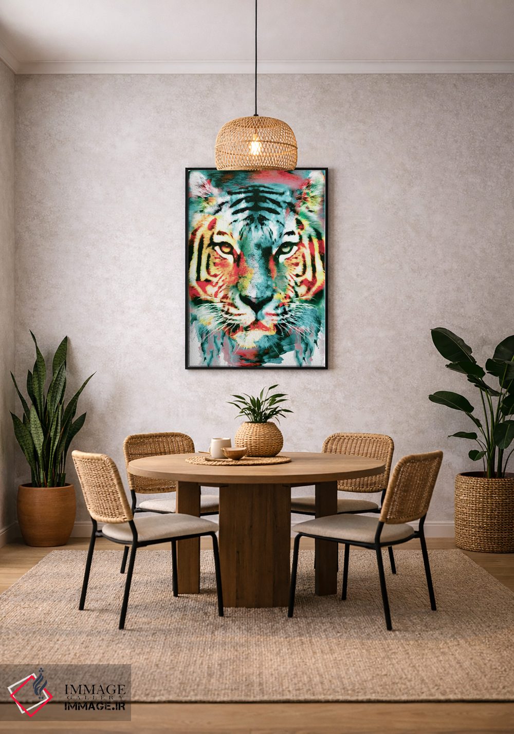 تابلو دکوراتیو تایگر II اثر ریزا پکر - D3B