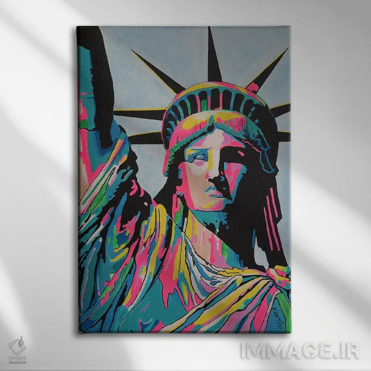 تابلو دکوراتیو بانوی آزادی اثر پیتر مارتین - نمای روبهرو روی دیوار