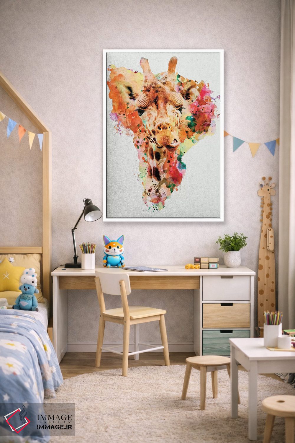 تابلو دکوراتیو زرافه اثر ریزا پکر - D1W