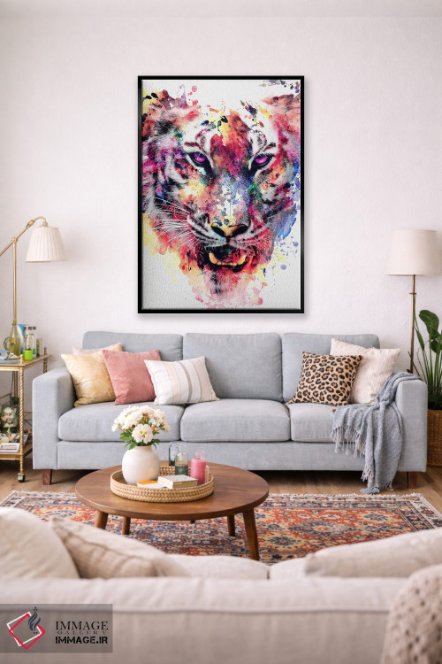 تابلو دکوراتیو چشم تایگر اثر ریزا پکر - D1B