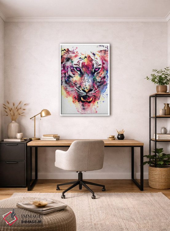 تابلو دکوراتیو چشم تایگر اثر ریزا پکر - D2W