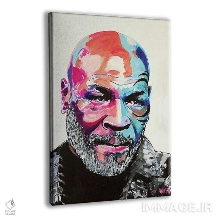 تابلو دکوراتیو مایک تایسون اثر پیتر مارتین - نمای پرسپکتیو محصول