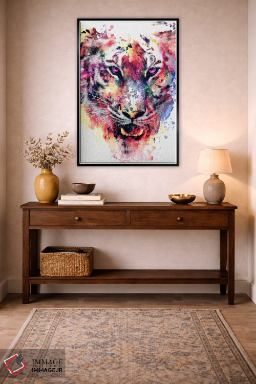 تابلو دکوراتیو چشم تایگر اثر ریزا پکر - D5B