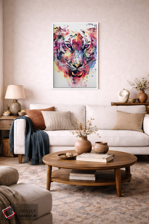 تابلو دکوراتیو چشم تایگر اثر ریزا پکر - D4W