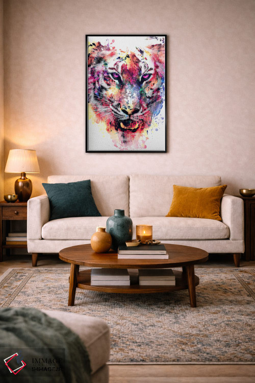 تابلو دکوراتیو چشم تایگر اثر ریزا پکر - D6B