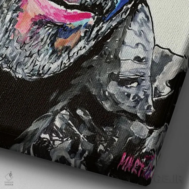 تابلو دکوراتیو مایک تایسون اثر پیتر مارتین - نمای نزدیک بافت بوم