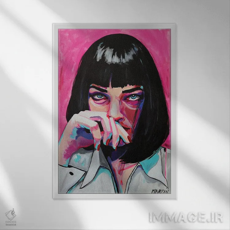 تابلو دکوراتیو میا والاس اثر پیتر مارتین - نمای قابدار سفید